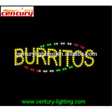 BURRITOS chasing animated led sign